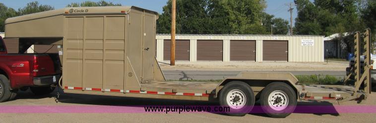 image for item B8146 2009 Circle D multi-purpose gooseneck flatbed trailer