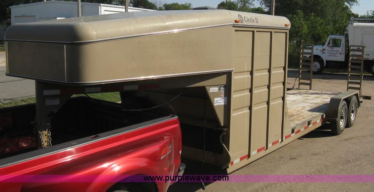 image for item B8146 2009 Circle D multi-purpose gooseneck flatbed trailer
