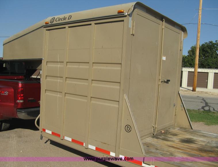 image for item B8146 2009 Circle D multi-purpose gooseneck flatbed trailer