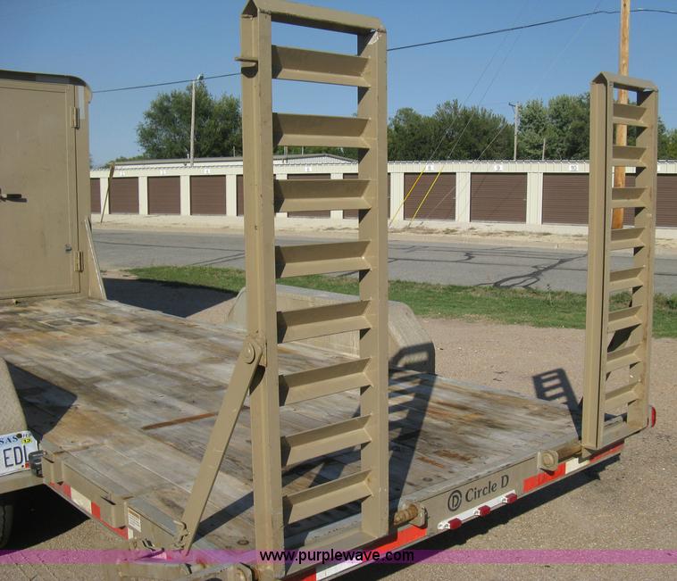 image for item B8146 2009 Circle D multi-purpose gooseneck flatbed trailer