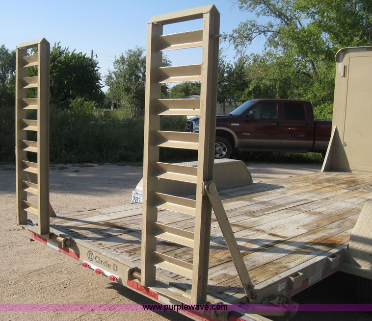 image for item B8146 2009 Circle D multi-purpose gooseneck flatbed trailer
