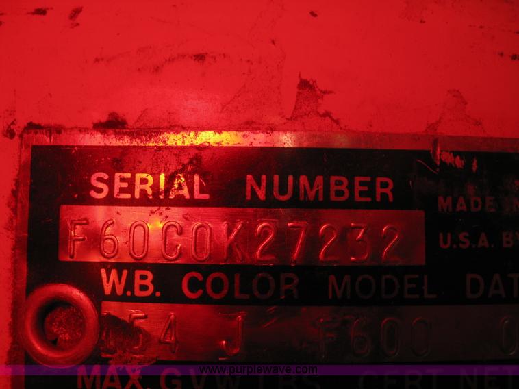 image for item B8192 1960 Ford F600 custom cab dump bed grain truck