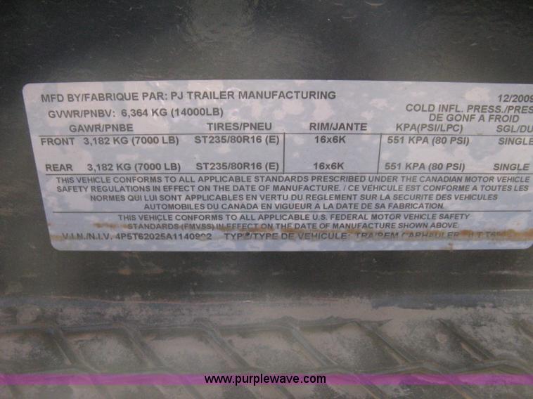 image for item B8303 2010 PJ tilt flatbed trailer