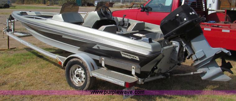 image for item C3583 1987 Thunderbolt bass boat and trailer