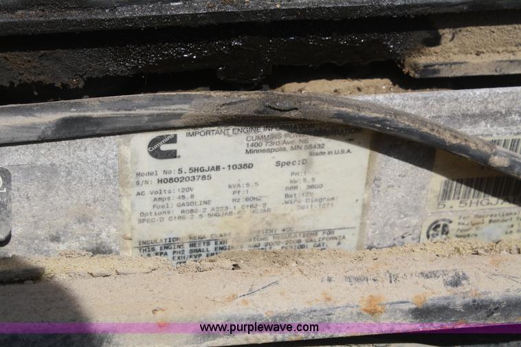 image for item F2676 Cummins Onan RV QG 5500 generator