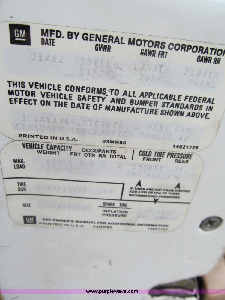 image for item F3031 1982 Chevrolet Corvette