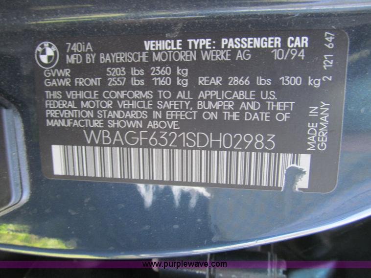 image for item F4599 1995 BMW 740i