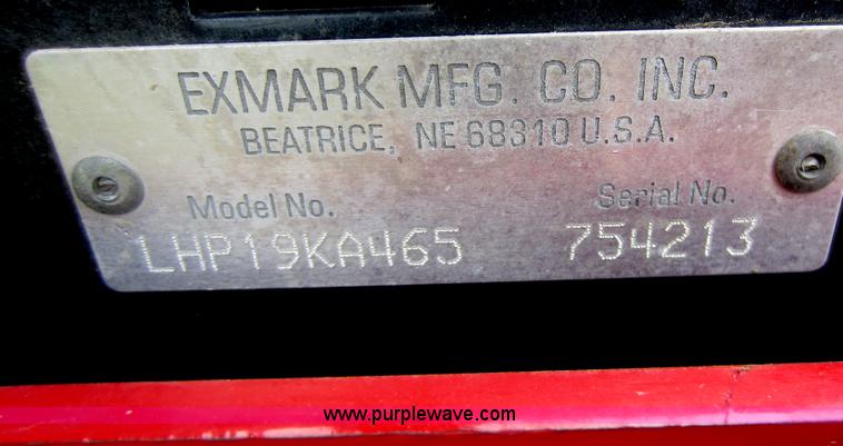 image for item H9838 2008 Ex Mark commercial lawn mower