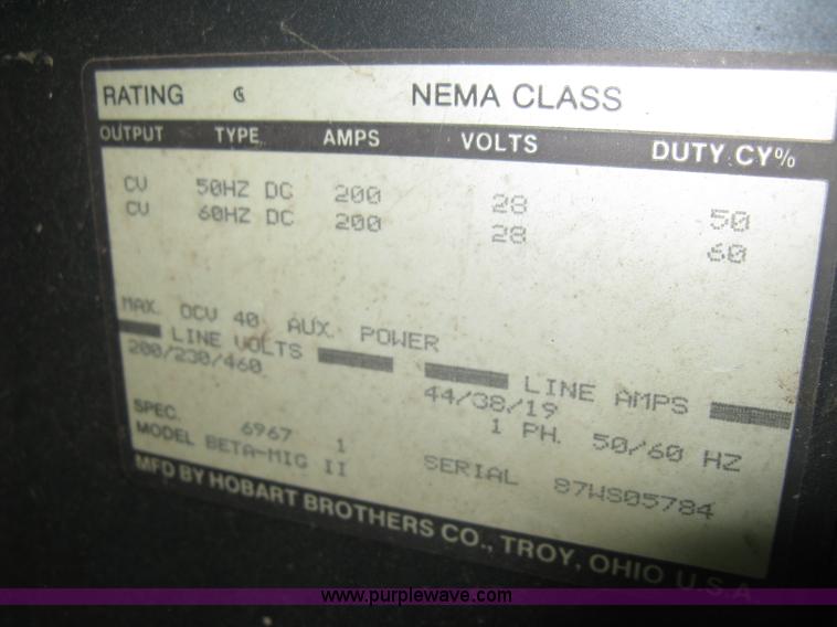 image for item M9013 Hobart Beta-Mig II welder