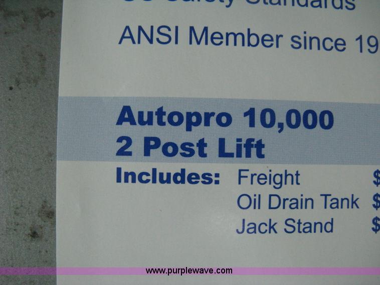 image for item M9016 Auto Lifters of America Auto Pro 10,000 two post car lift
