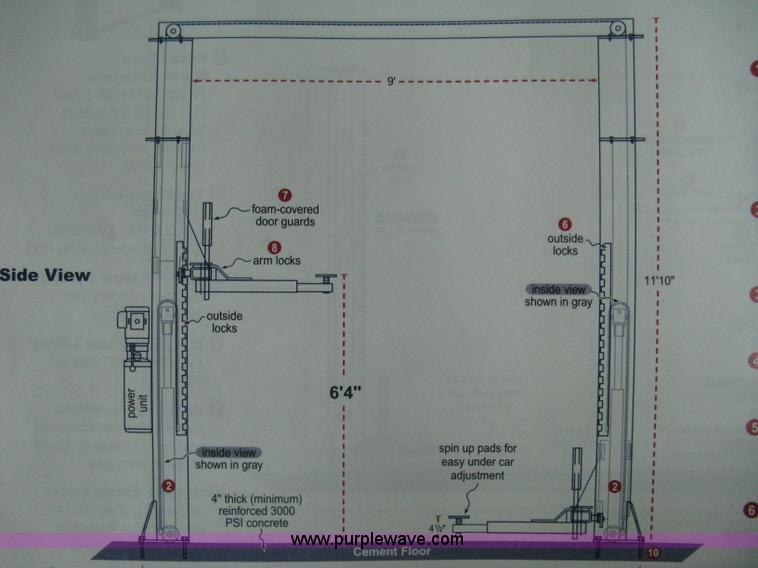 image for item M9016 Auto Lifters of America Auto Pro 10,000 two post car lift