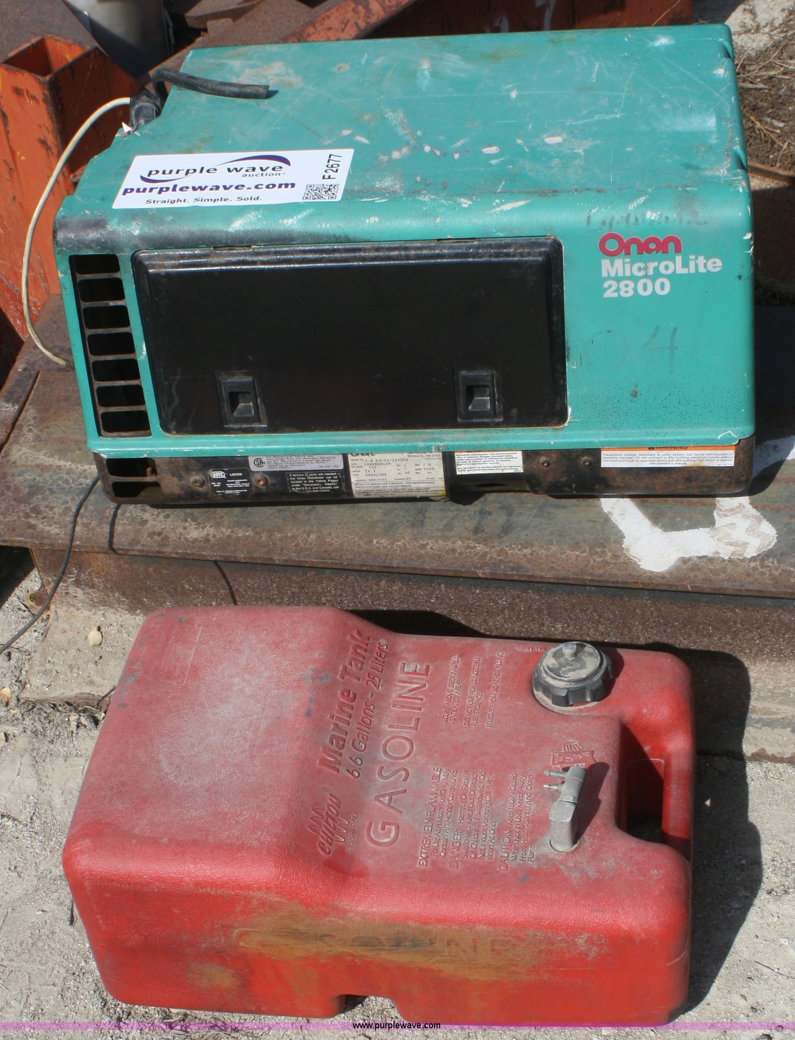 Onan Microlite 2800 generator in Wamego, KS Item F2677 sold Purple Wave