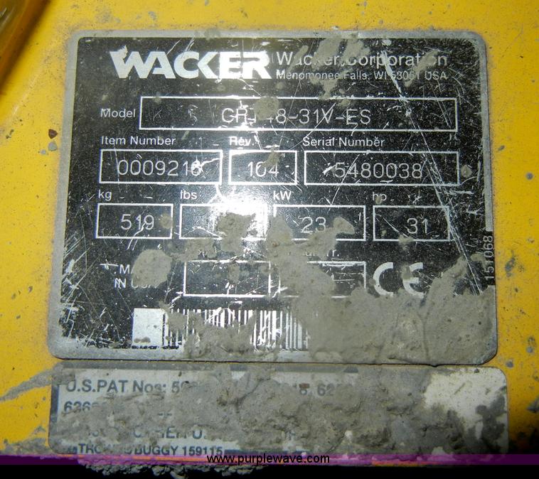 image for item F2530 Wacker ride-on power trowel