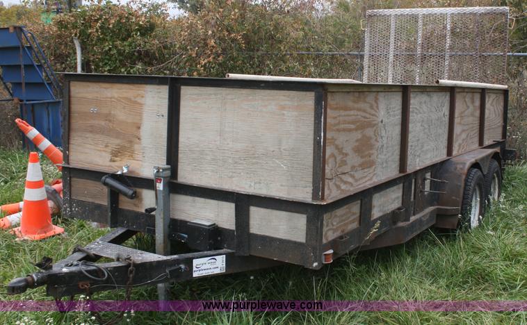 image for item F2613 1995 shop built double axle trailer