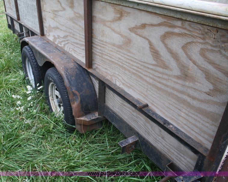 image for item F2613 1995 shop built double axle trailer