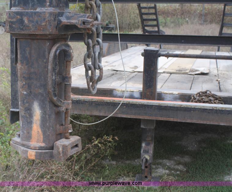 image for item F2673 2002 L & L flatbed gooseneck trailer