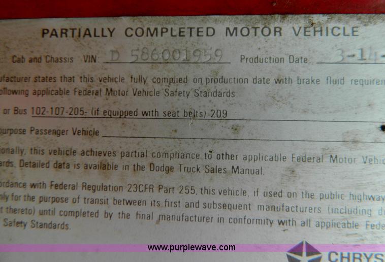 image for item B3919 1968 Dodge 500 water truck