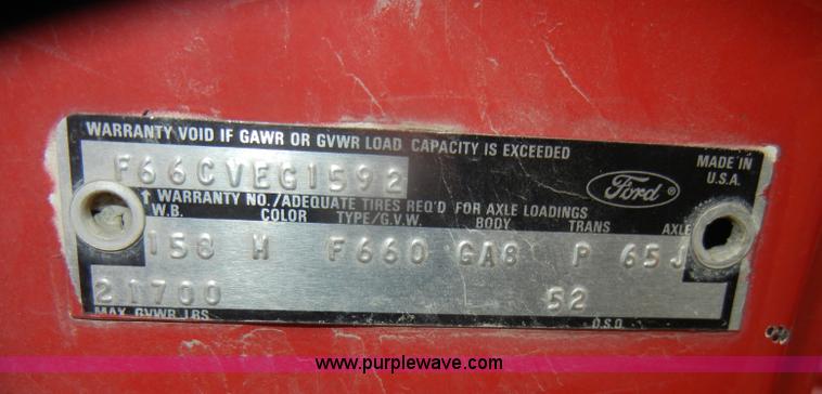 image for item D4808 1979 Ford F600 truck