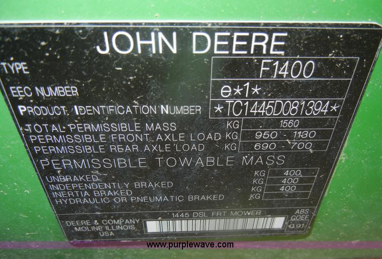 image for item D4818 John Deere 1445 Series II ZTR lawn mower