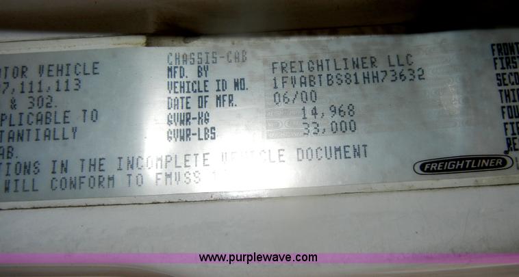 image for item D4935 2001 Freightliner FL70 Rodder Jet truck