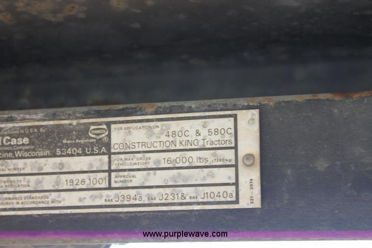 image for item E4249 Case 580C construction king tractor