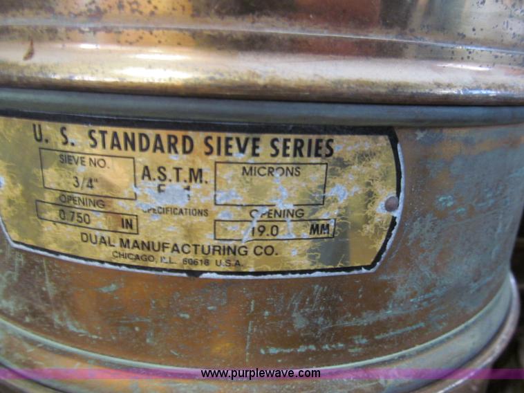 image for item E5624 (100) brass rock and sand sieves