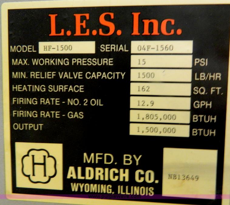 image for item S9018 Les Inc. boiler