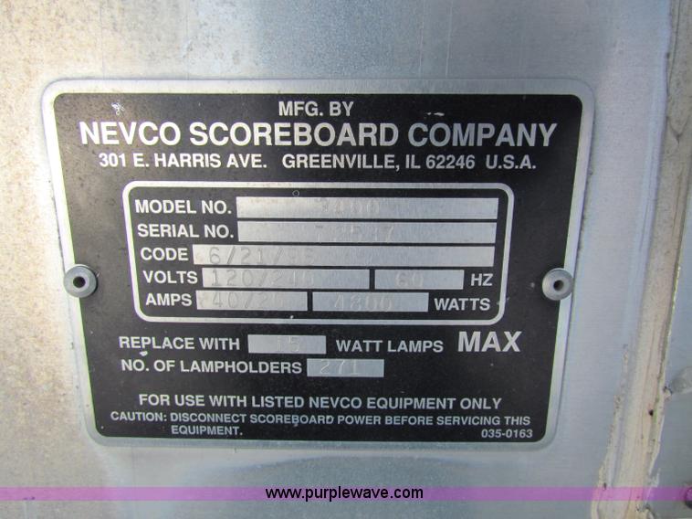 image for item V9310 NEVCO 2400 scoreboard