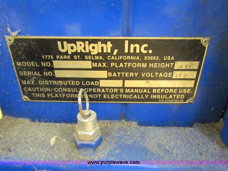 image for item V9312 Upright man lift