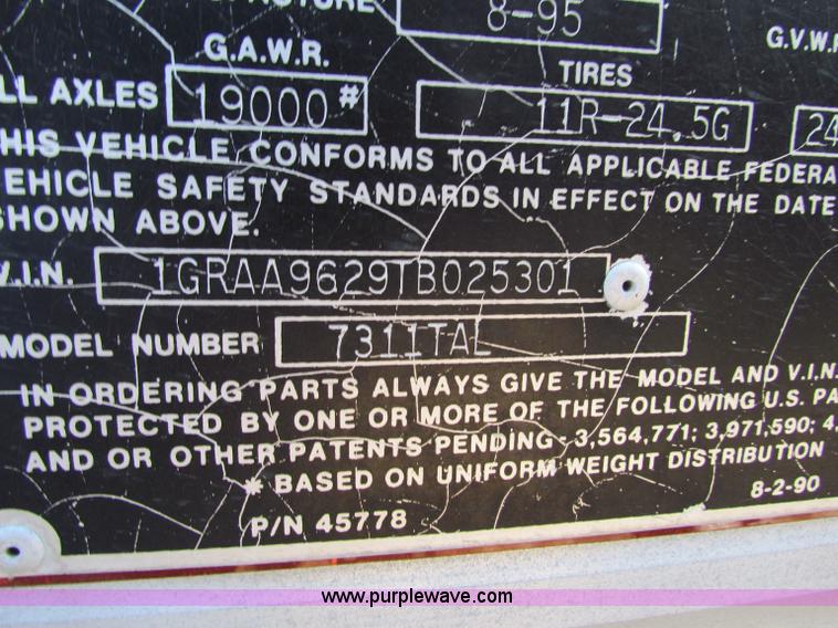 image for item E8140 1996 Great Dane 7311TAL 48' dry van trailer