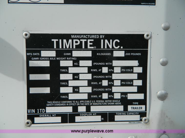image for item G7502 2000 Timpte Super Hopper 42' trailer
