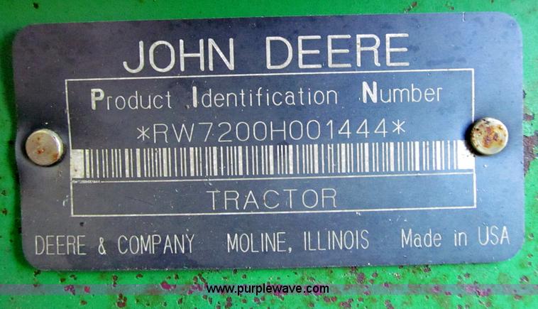 image for item E3535 1994 John Deere 7200 MFWD tractor