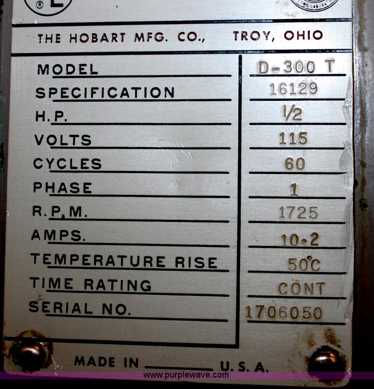 image for item D5189 Hobart D-300T mixer