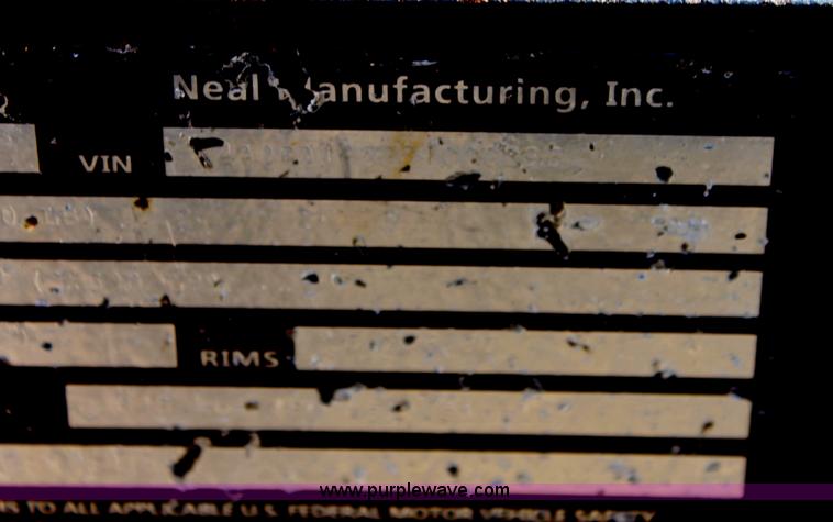 image for item E4260 2003 Neal tandem axle trailer