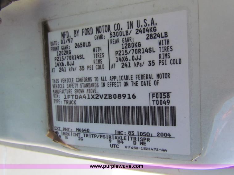 image for item E8112 1997 Ford Aerostar XLT cargo van