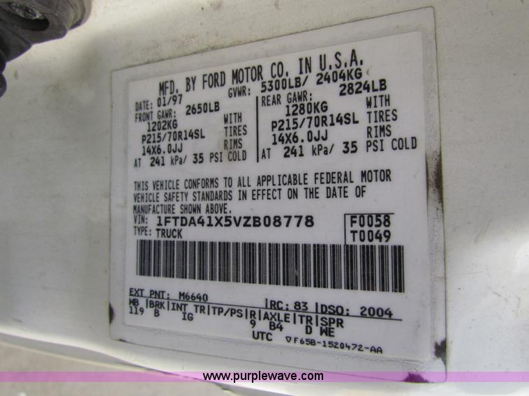 image for item E8114 1997 Ford Aerostar XLT cargo van