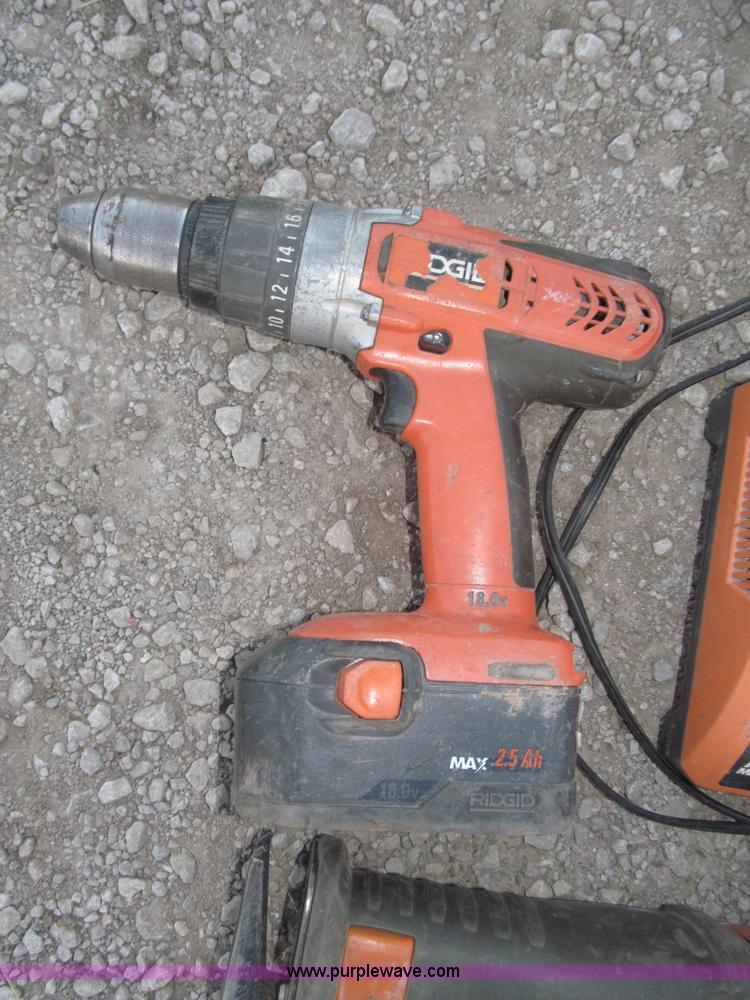 image for item K9616 Ridgid 18 volt cordless tools