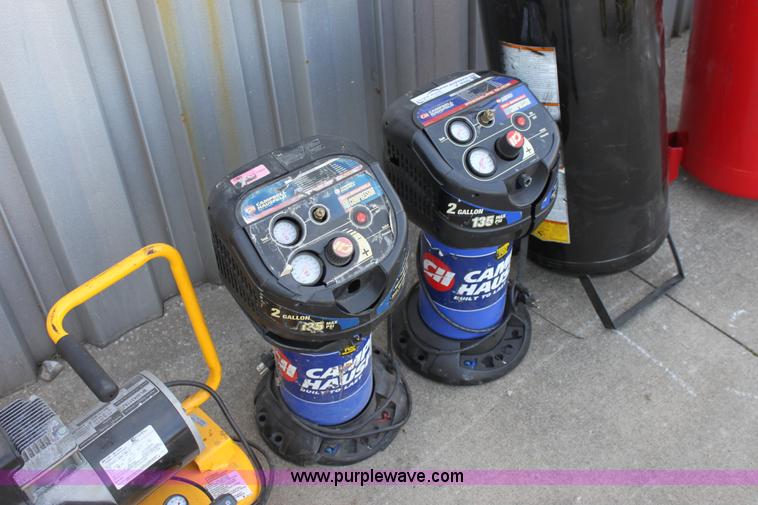 image for item V9320 (2) Campbell Hausfield air compressors