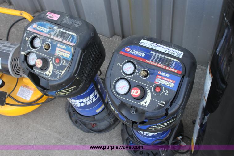 image for item V9320 (2) Campbell Hausfield air compressors