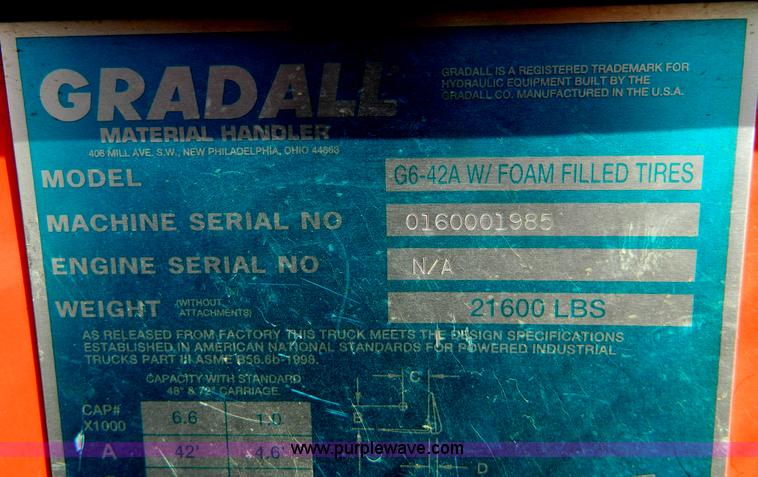 image for item B3935 2003 JLG Gradall G6-42A telehandler