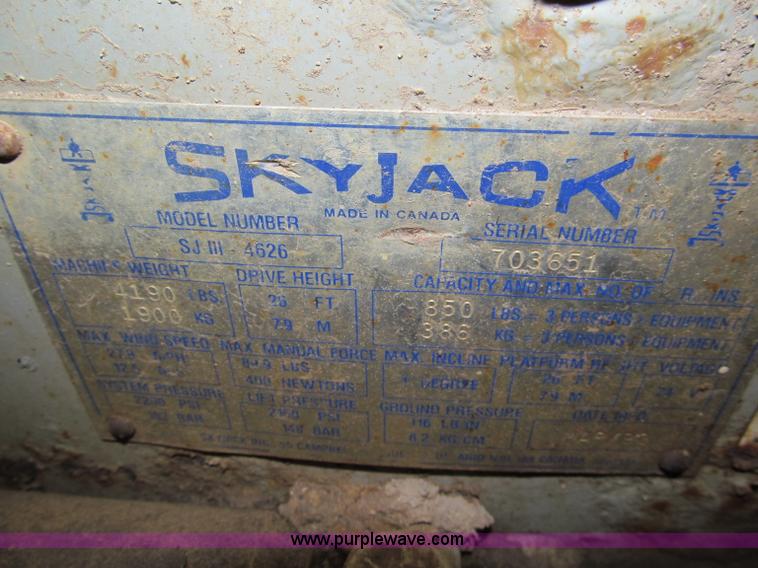 image for item E5607 Skyjack 4626 SJIII scissor lift