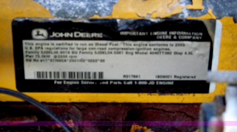 image for item E5643 2003 John Deere 410G backhoe