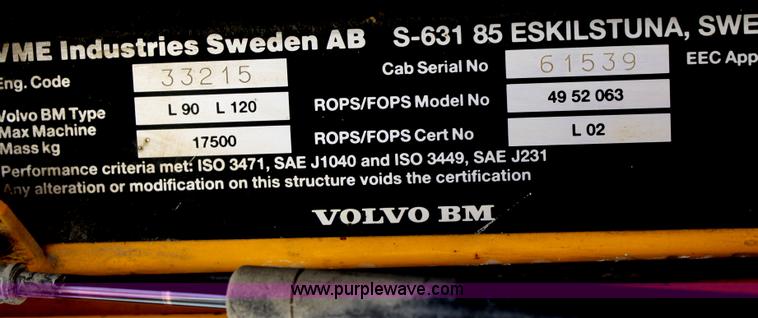 image for item F2610 1990 Michigan / Volvo L120 wheel loader