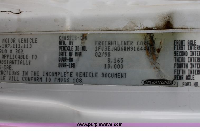 image for item F2640 1998 Freightliner FL50 service truck