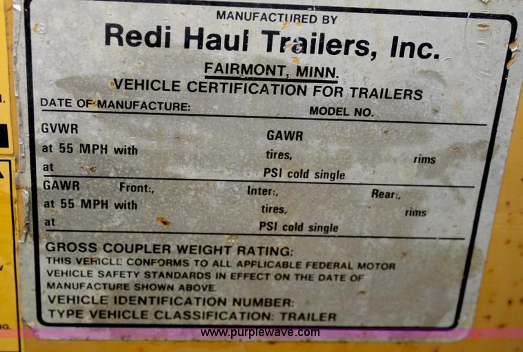 image for item F2647 1998 Redi Haul 17' trailer