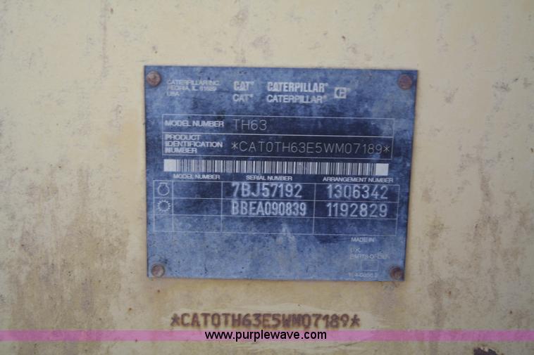 image for item F2698 2003 Caterpillar TH63 telehandler