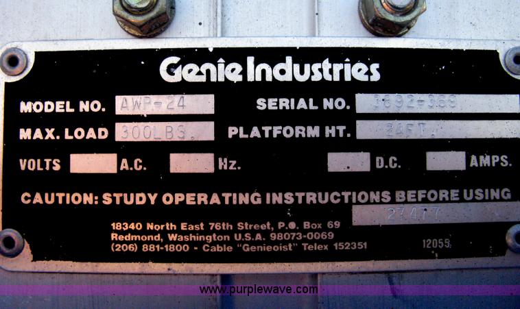 image for item M9100 Genie AWP-24 electric man lift