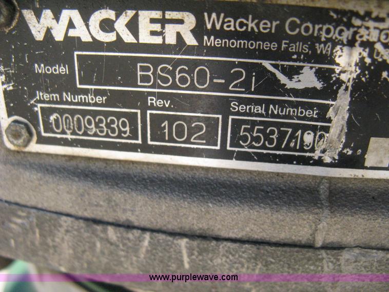 image for item M9102 Wacker BS60-27 jumping jack compactor