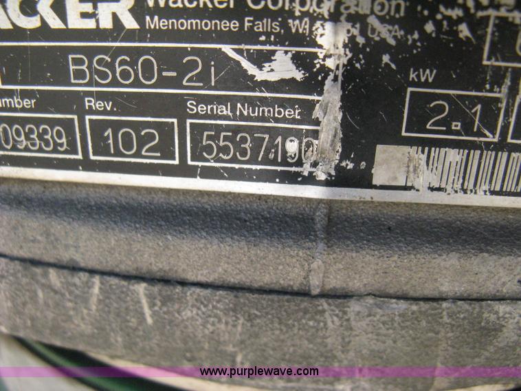 image for item M9102 Wacker BS60-27 jumping jack compactor