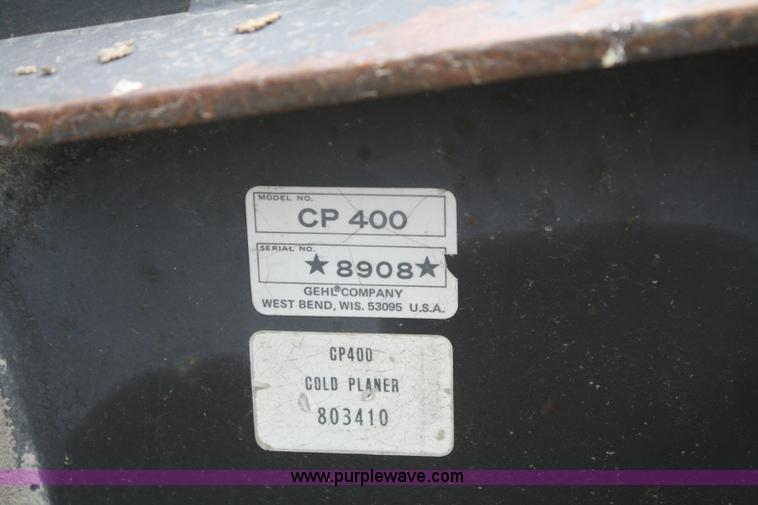 image for item U9607 Gehl CP400 cold planer skid steer attachment
